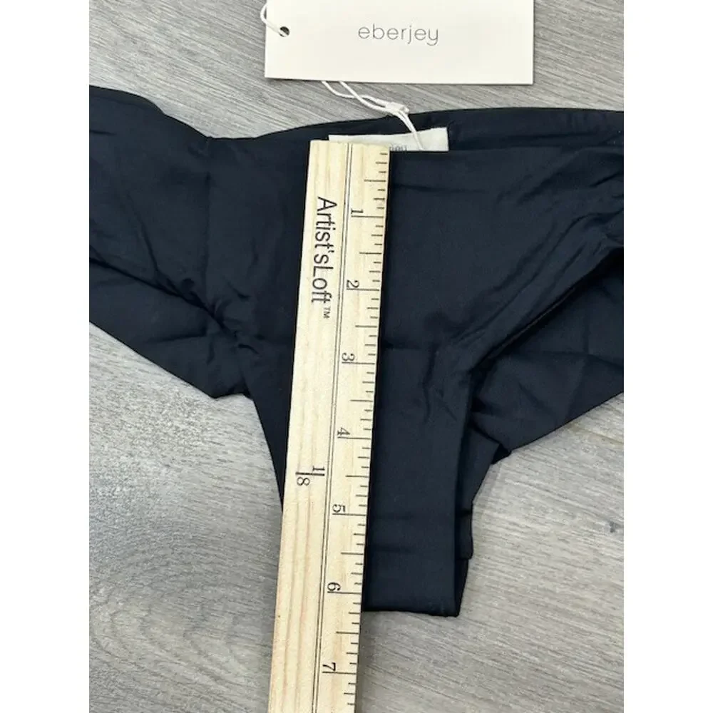 Eberjey Womens So Solid Coco‎ Bikini Bottom Low Rise Cheeky Black Size XS NWT - Picture 9 of 9